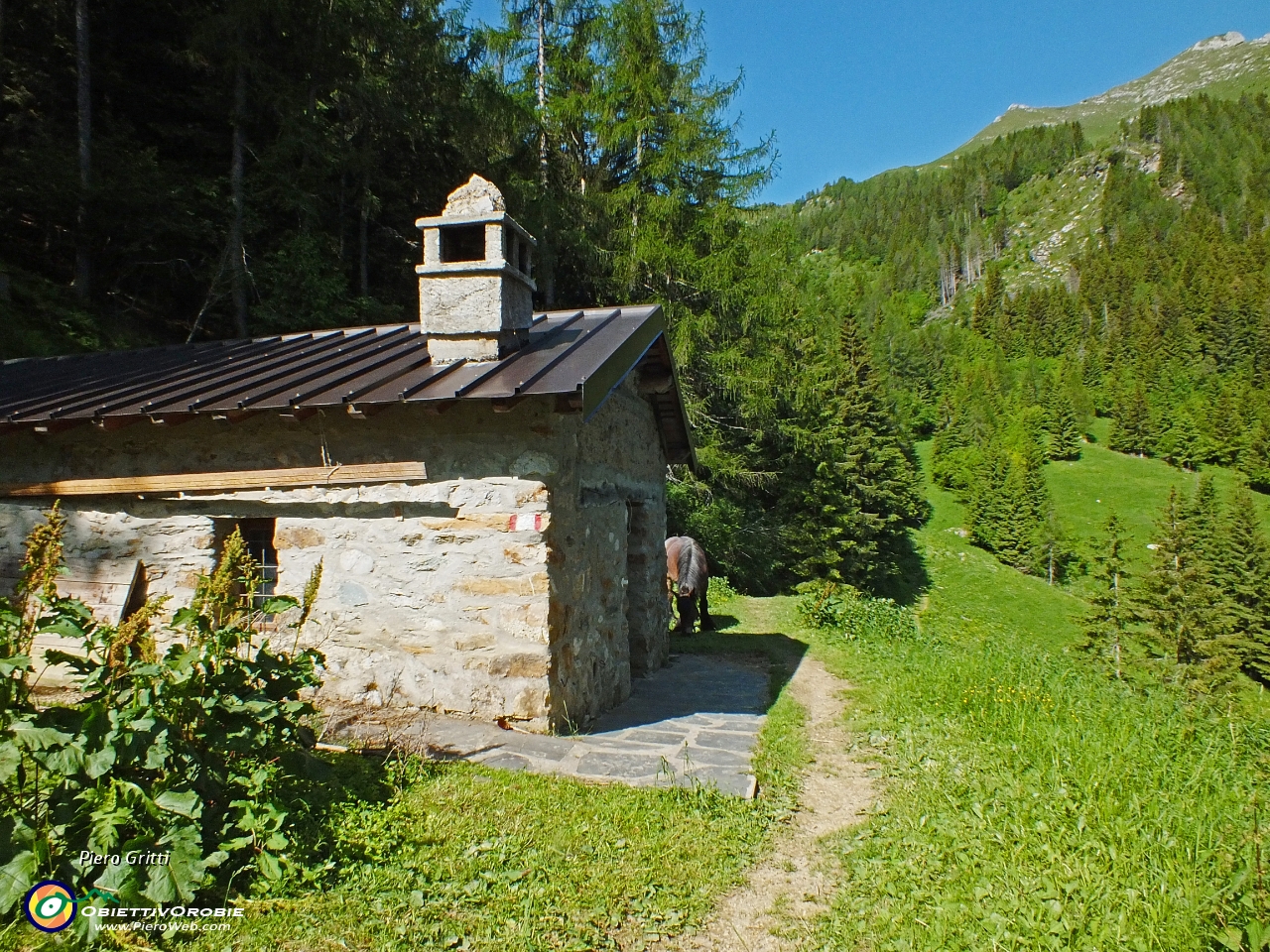 20 Baita 'Le Rai' con le creste del M. Secco sullo sfondo....JPG